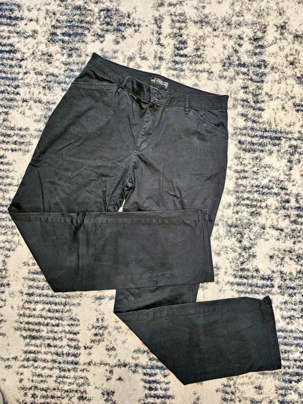 Lee Straight Leg Black Pants Waist